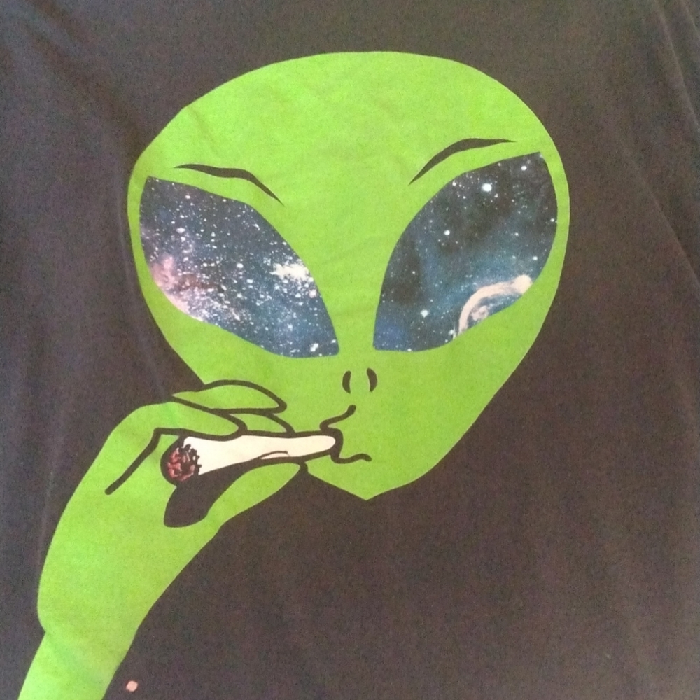 Smoking Alien Shirt